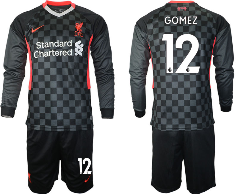 Men 2021 Liverpool away long sleeves 12 soccer jerseys